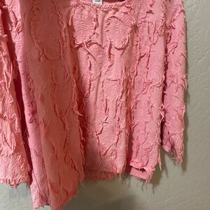 Peck & Peck Distressed Pink Shirt
